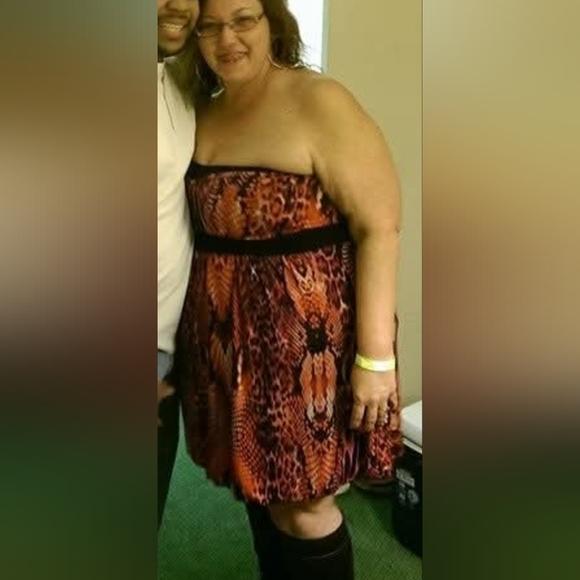 Strapless snake print dress ♡ - Picture 6 of 6